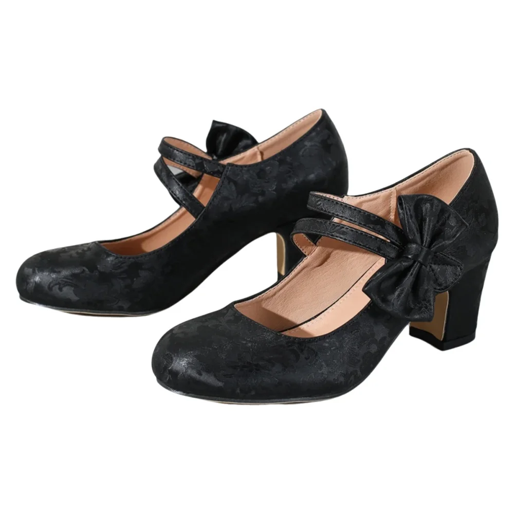 Women Formal Wear Shoes - 큰 사이즈 여성용 신발, 리본 장식