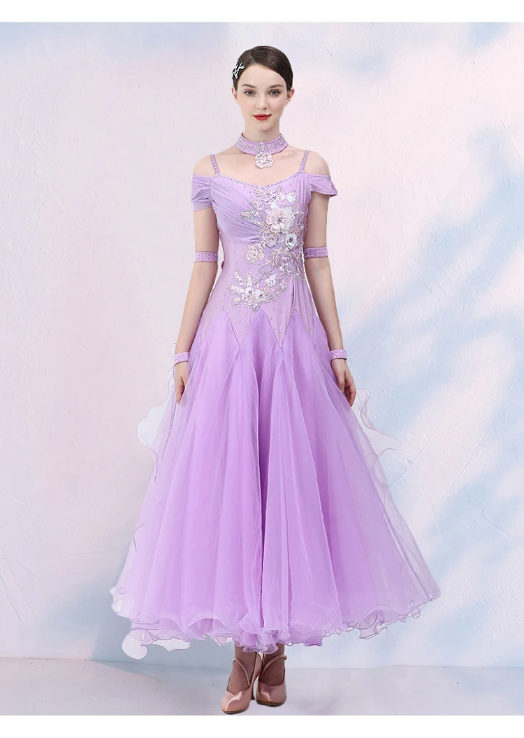 Women'S Red Formal Wear - 슬링 스탠다드 경쟁 드레스 모던 댄스