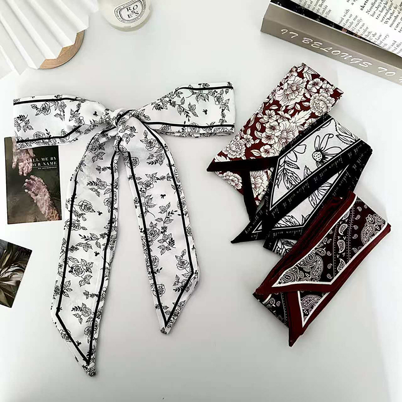 Scarf Silk Neck - 럭셔리 패션 여성용 스키니 실크 스카프