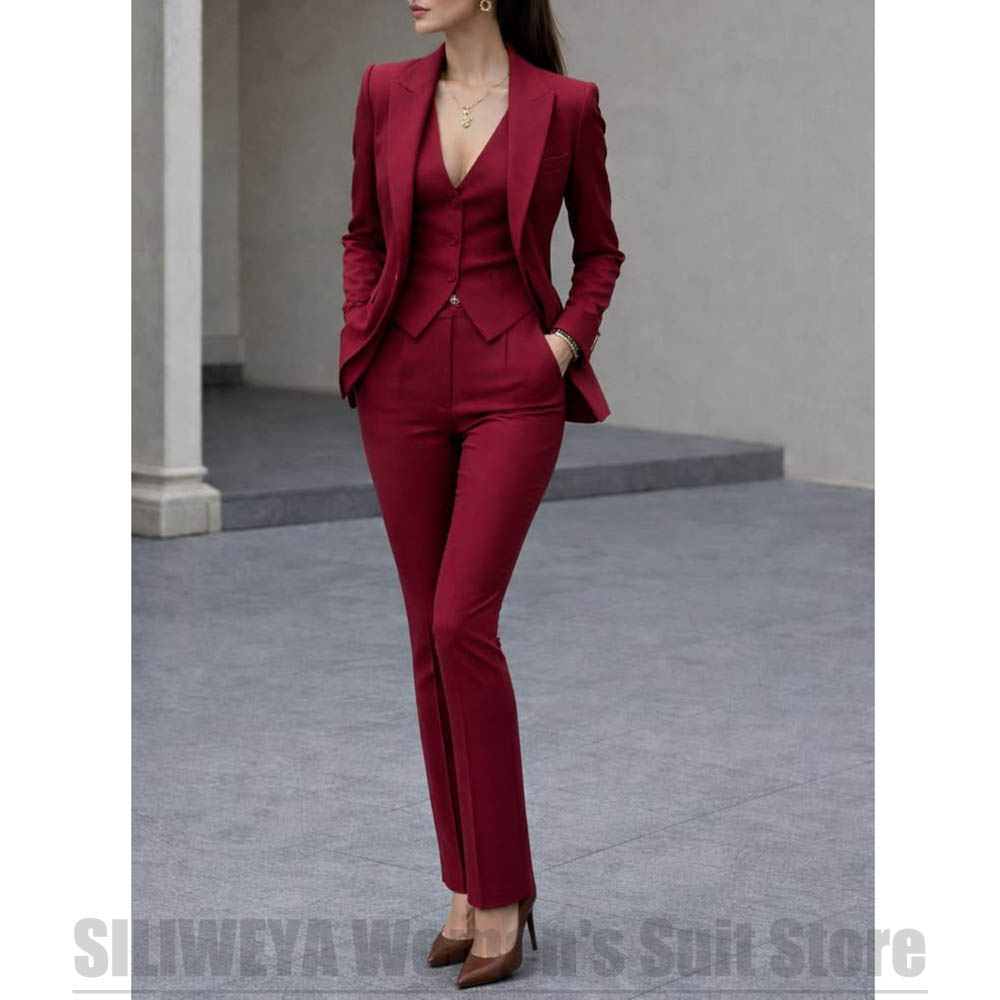 Women'S Formal Wear For A Wedding - 여성 3 피스 정장 세트 블레이저