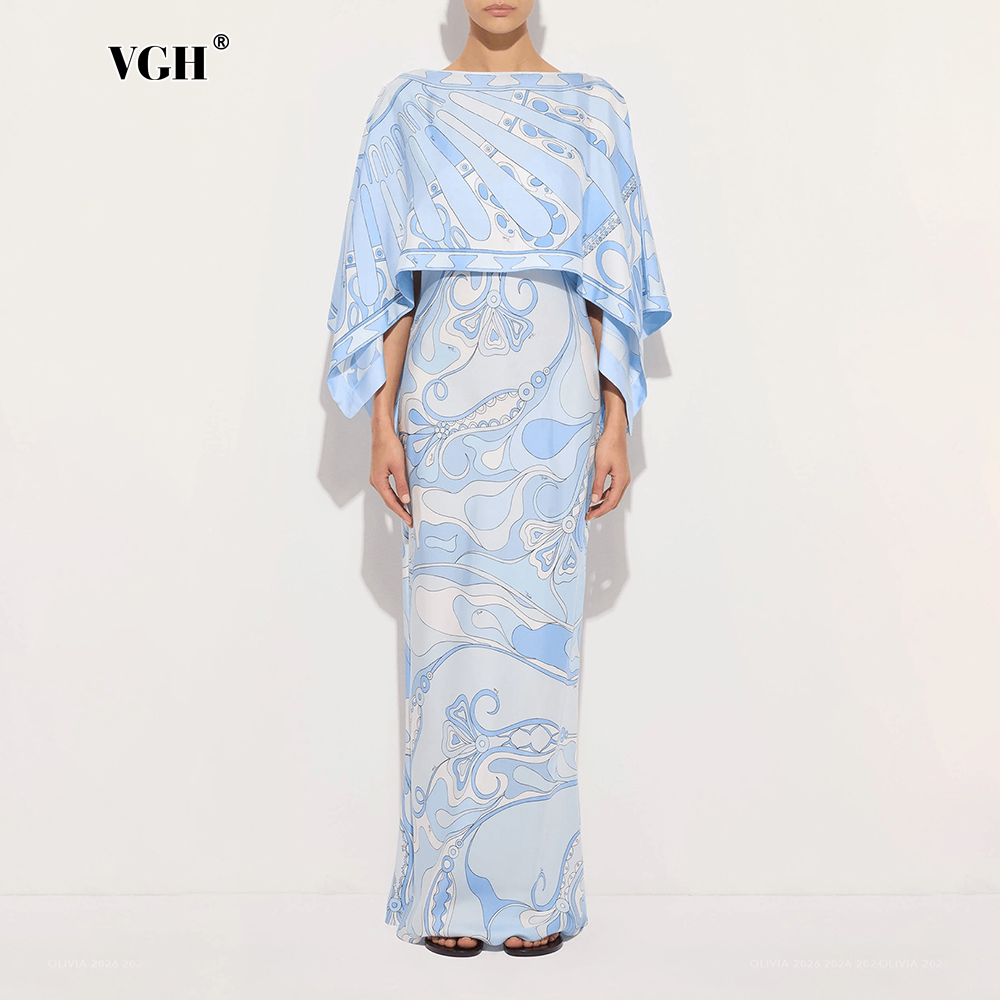 VGH 라이트 블루 추상 프린트 투피스 세트 여성용 바 - Women'S Formal Wear Suit 리뷰 및 가격