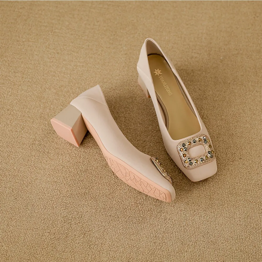2026년 여성 정장용 하이힐, 사각 버클 장식의 굵은 - Women Formal Wear Shoes 리뷰 및 가격