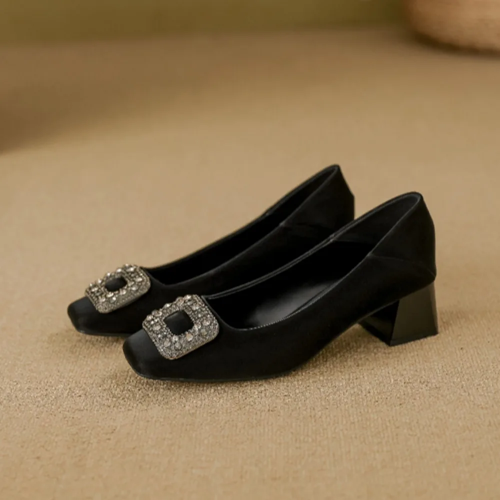 2026년 여성 정장용 하이힐, 사각 버클 장식의 굵은 - Women Formal Wear Shoes 리뷰 및 가격