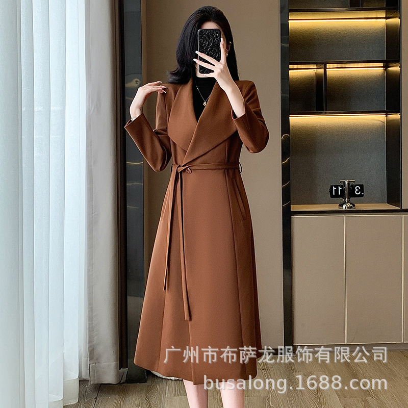2025년 신상 가을 겨울 여성 트렌치코트, 유럽 스타 - Women Formal Wear Pants 리뷰 및 가격