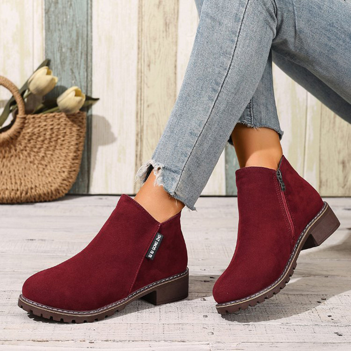 여성 가을 겨울 앵클 부츠 사이드 지퍼 청키 힐 편안하 - Women Formal Wear Shoes 리뷰 및 가격