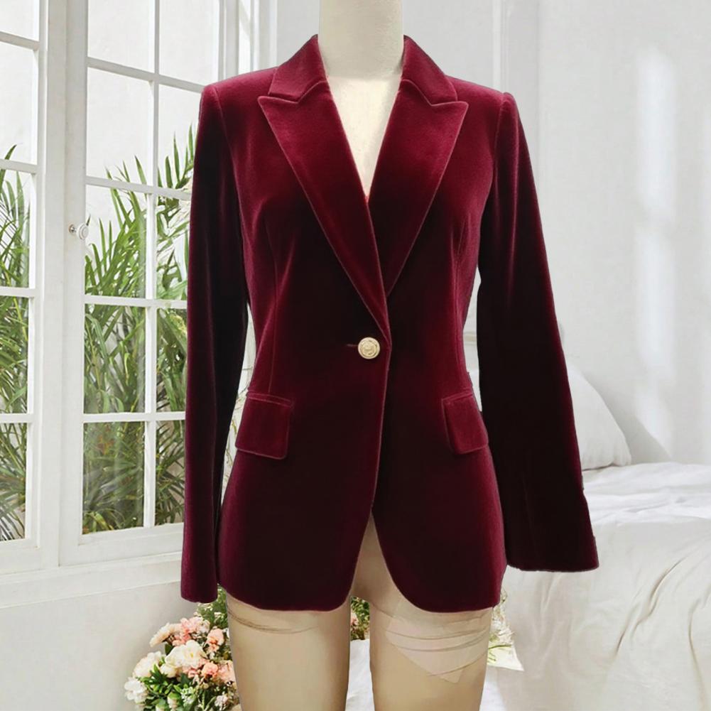 벨벳 대형 여성용 프롬 피크드 라펠 레이디 오피스 턱시 - Women'S Formal Wear For A Wedding 리뷰 및 가격