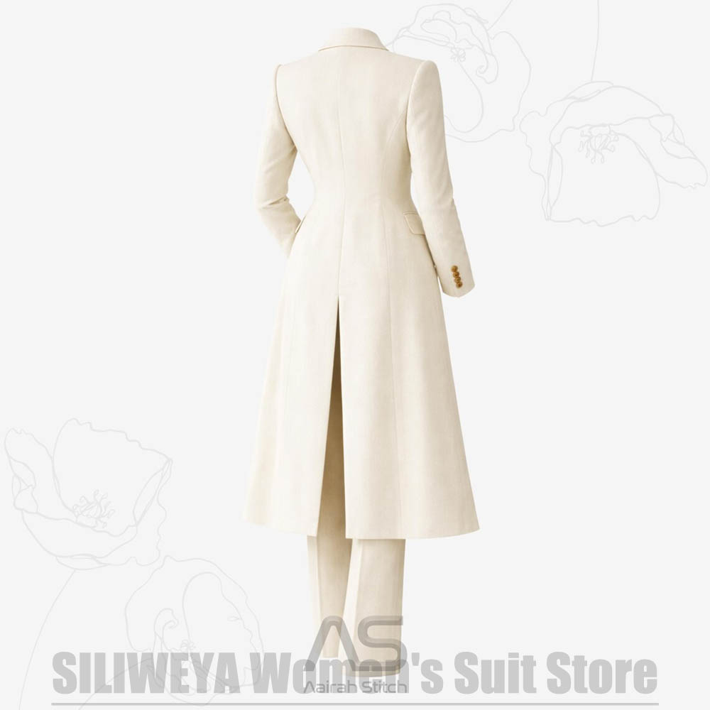 여성 정장 3피스 더블 브레스티드 롱 코트 베스트 팬츠 - Women'S Formal Wear For A Wedding 리뷰 및 가격