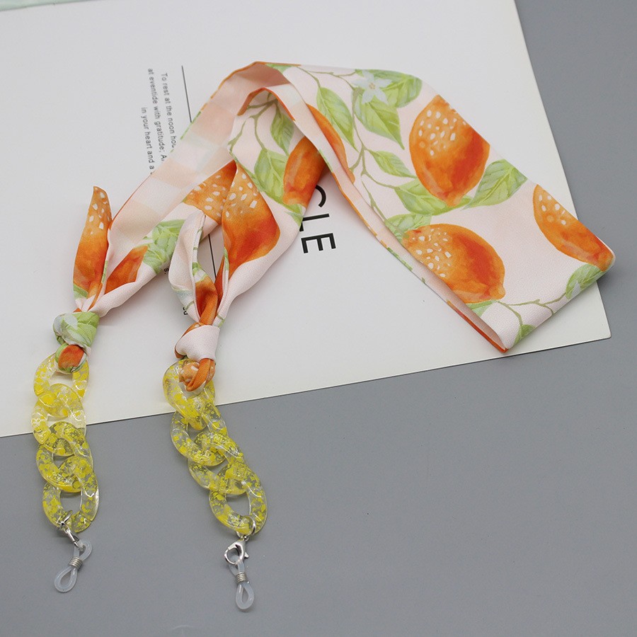 보헤미아 인쇄 실크 스카프 안경 체인 아크릴 선글라스  - Scarf Silk Neck 리뷰 및 가격