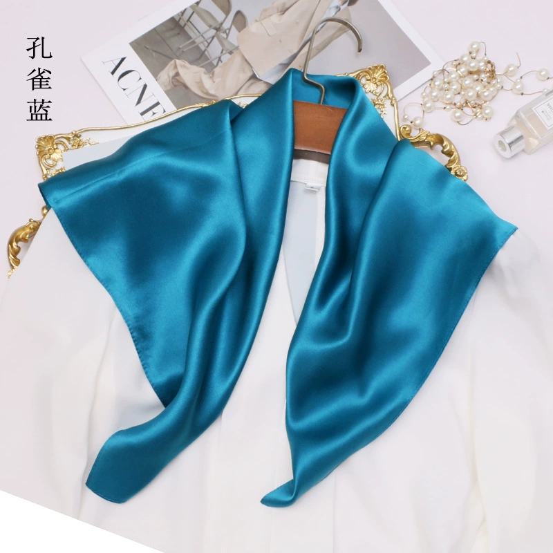 봄 & 여름 솔리드 컬러 멀베리 실크 스카프 스퀘어 히 - Scarf Silk Neck 리뷰 및 가격